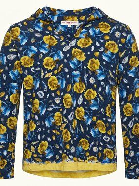 ORLEBAR BROWN  Club Tropicana Ridley Printed Woven Shirt Blue - Men's Medium